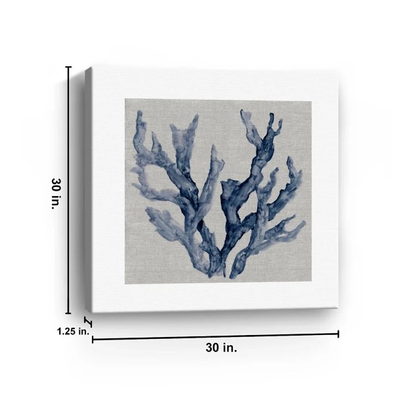 Linen Sea Coral IV Canvas Art Print