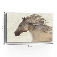 Ivory Into the Wind Canvas Art Print, 60x40 in.