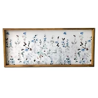 Soft Blue Garden Framed Canvas Art Print