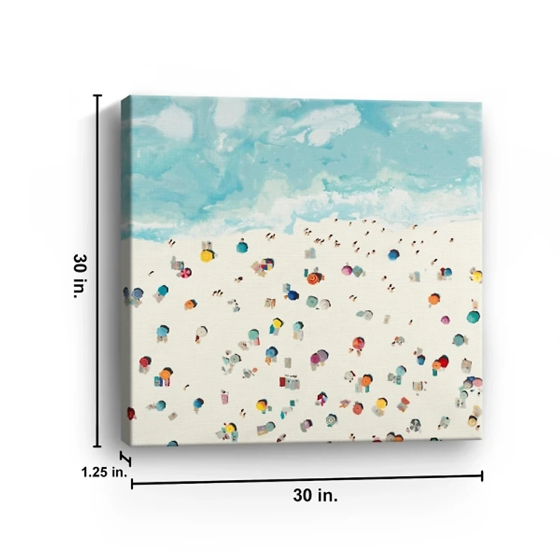 Beach Days Giclee Canvas Art Print, 30x30 in.