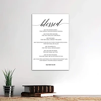 Beatitudes Matthew 5:3-10 Canvas Art Print