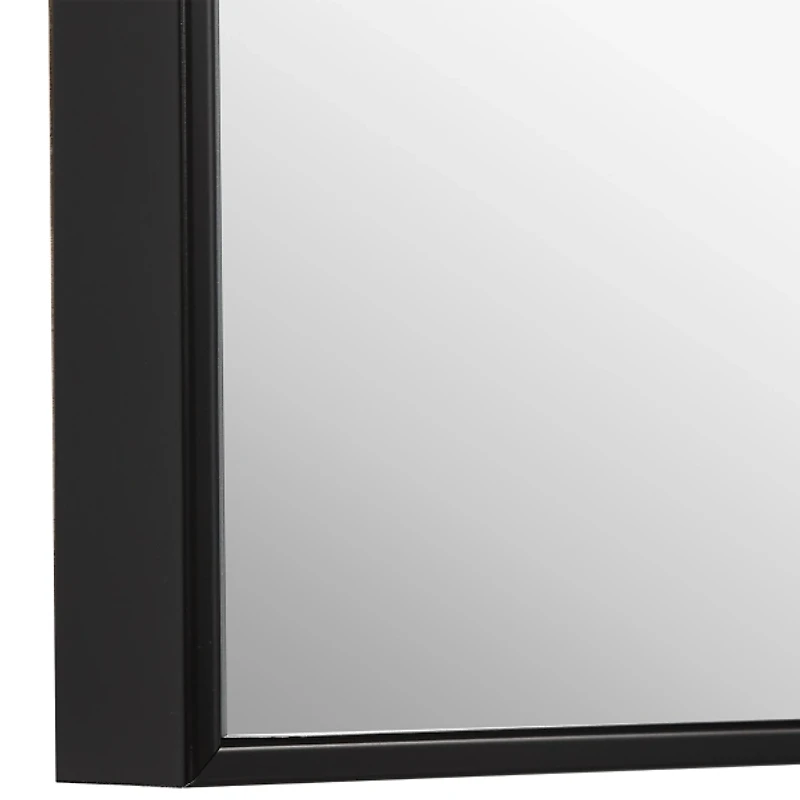 Black Simple Frame Rectangle Wall Mirror