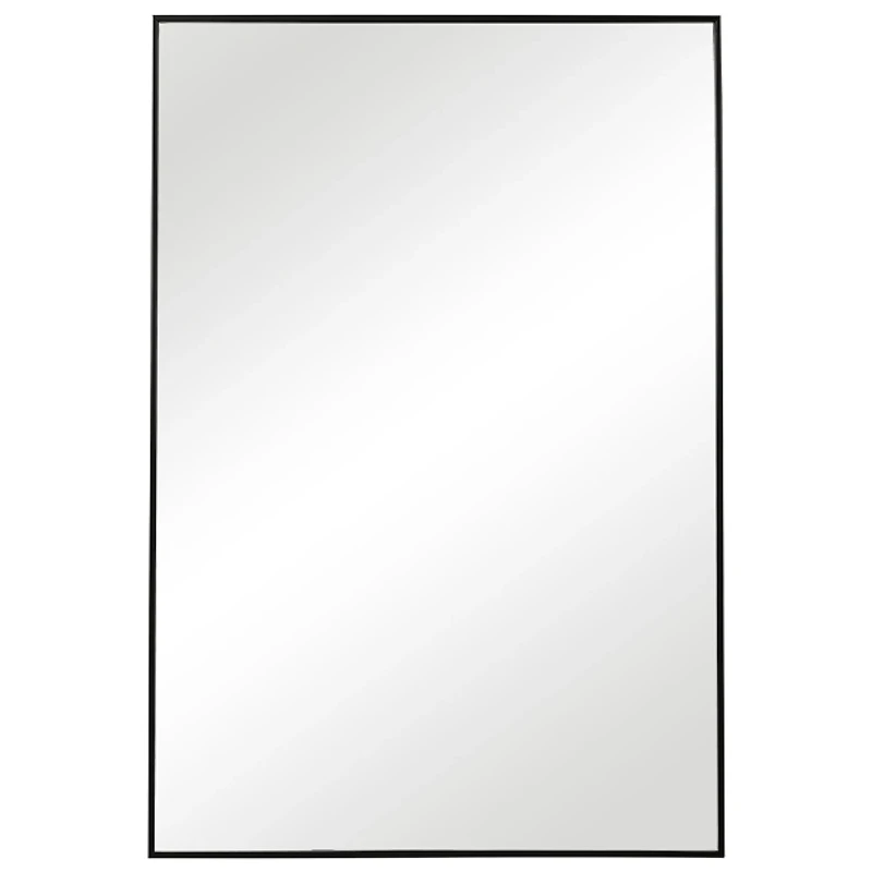 Black Simple Frame Rectangle Wall Mirror