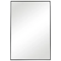 Black Simple Frame Rectangle Wall Mirror