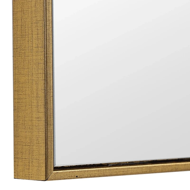 Golden Simple Rectangular Frame Wall Mirror
