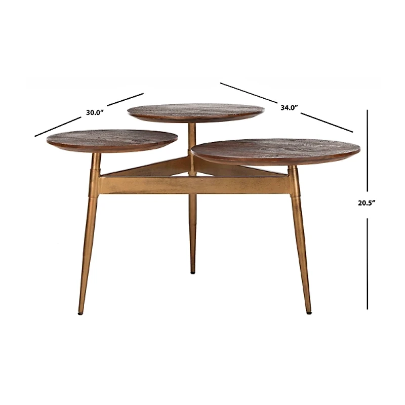 Retro 3-Circle Accent Table