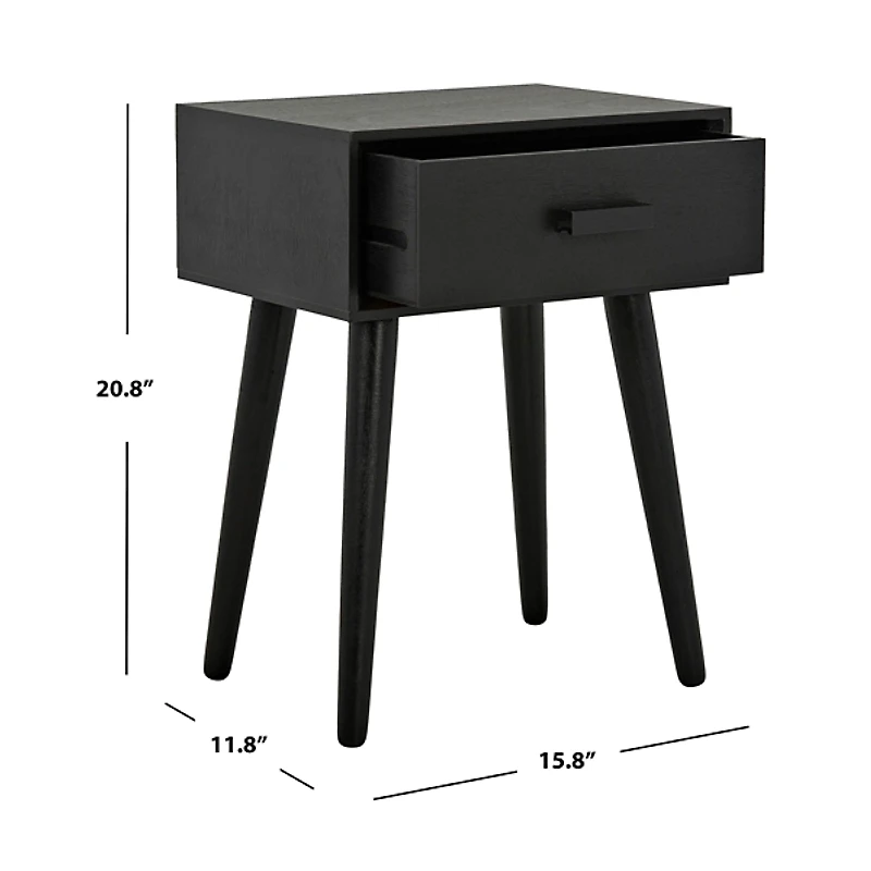 Zanda Black Pinewood Accent Table