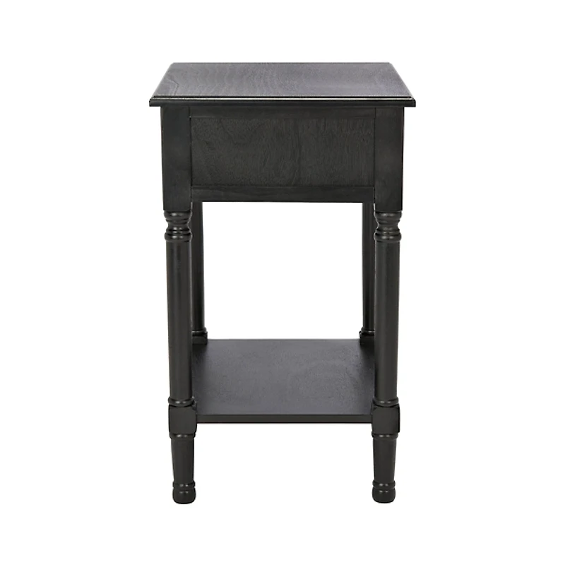 Emory Black Single Drawer Accent Table