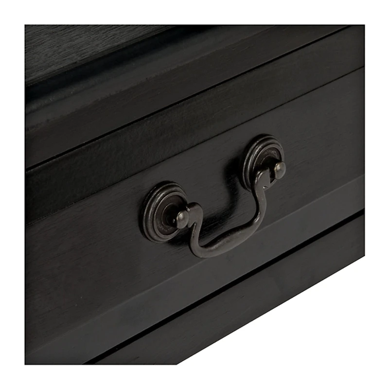 Emory Black Single Drawer Accent Table
