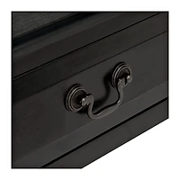 Emory Black Single Drawer Accent Table