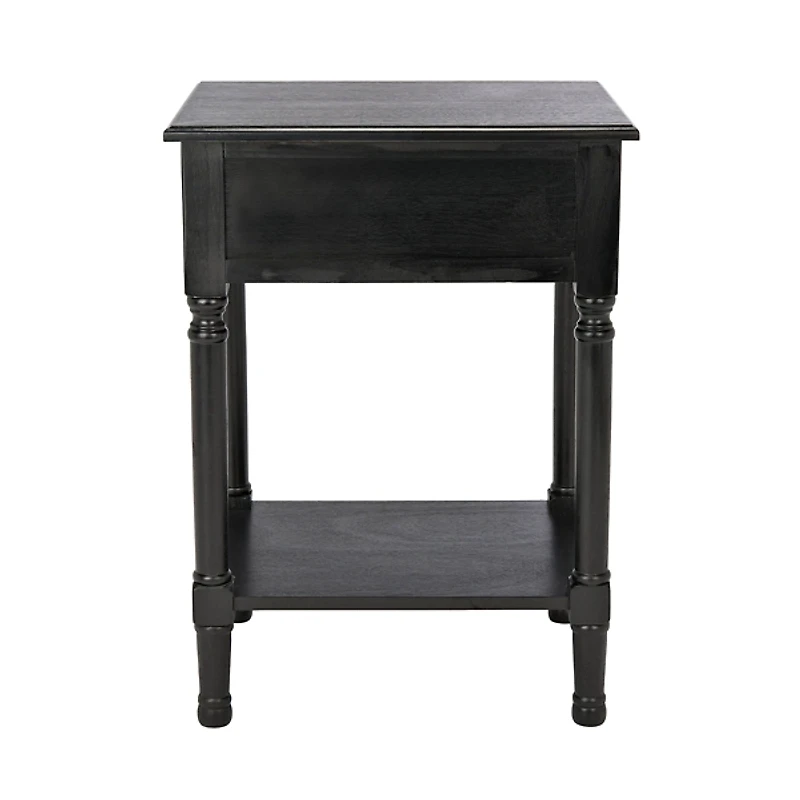 Emory Black Single Drawer Accent Table