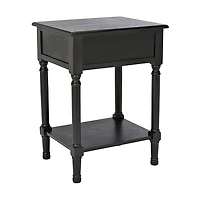 Emory Black Single Drawer Accent Table