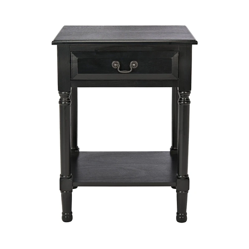Emory Black Single Drawer Accent Table