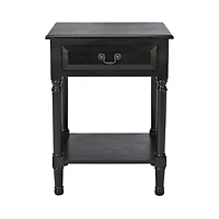 Emory Black Single Drawer Accent Table