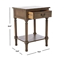 Emory Natural Single Drawer Accent Table