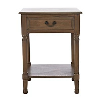 Emory Natural Single Drawer Accent Table
