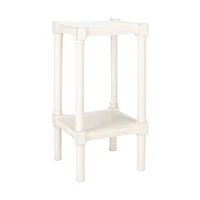 Carved Pinewood Farmhouse Accent Table