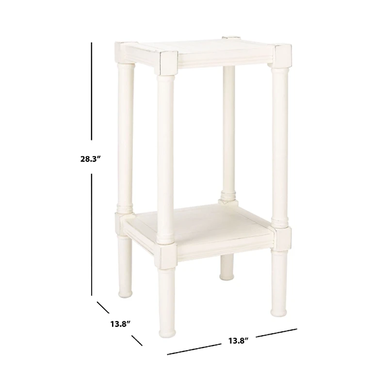Carved Pinewood Farmhouse Accent Table