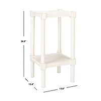 Carved Pinewood Farmhouse Accent Table