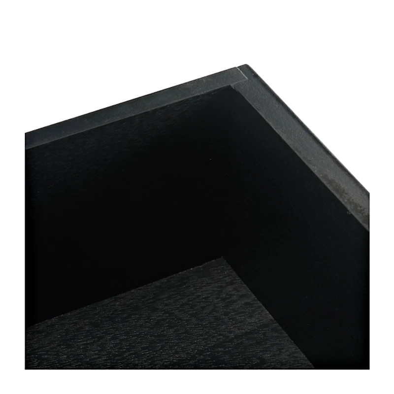 Black Geometrical Industrial Pull Accent Table