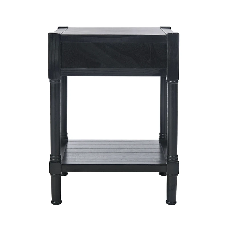 Black Geometrical Industrial Pull Accent Table