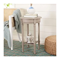 Greige Tegan Round Accent Table