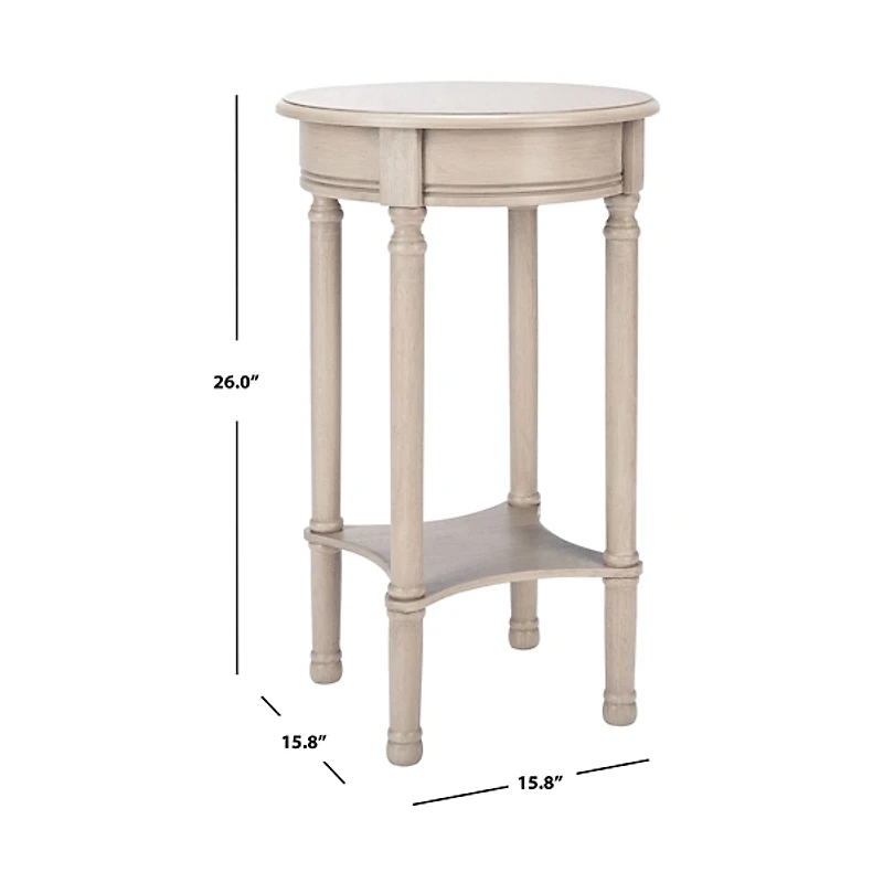 Greige Tegan Round Accent Table