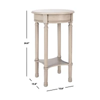 Greige Tegan Round Accent Table