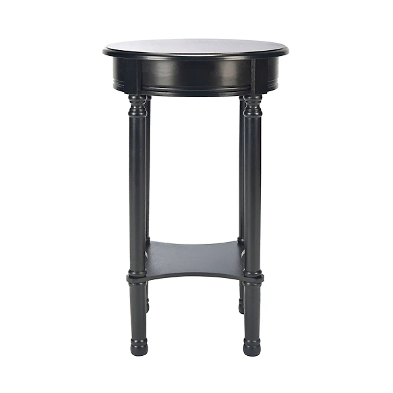 Black Tegan Round Accent Table