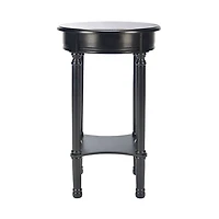 Black Tegan Round Accent Table