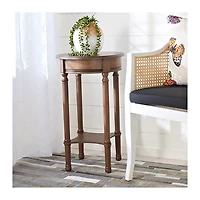 Brown Tegan Round Accent Table
