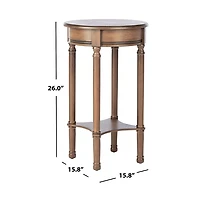 Brown Tegan Round Accent Table
