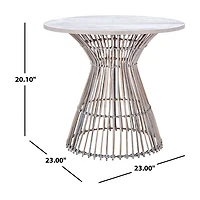 Graywash Mango Wood Top Accent Table