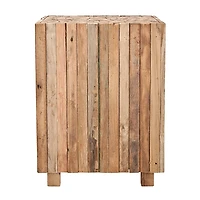 Reclaimed Teak Square Block Accent Table