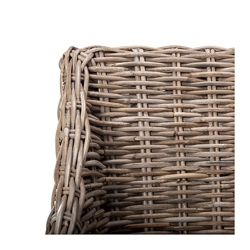 Vienna Woven Rattan and Mango Wood Accent Chair