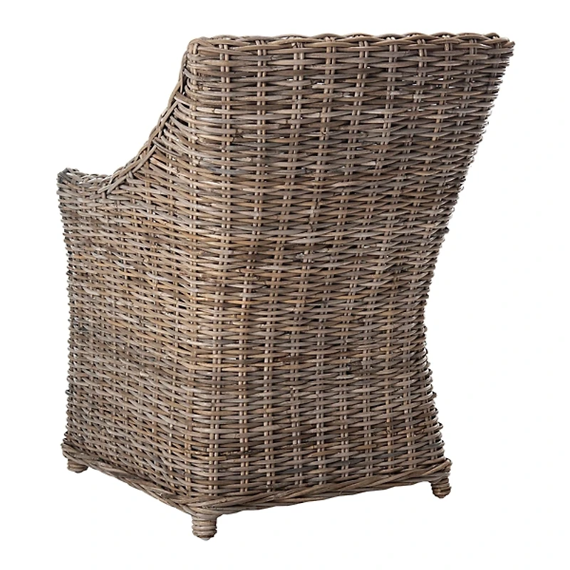Vienna Woven Rattan and Mango Wood Accent Chair