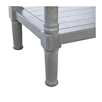 Dove Gray Turned Leg Rustic Console Table