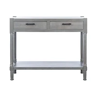 Dove Gray Turned Leg Rustic Console Table