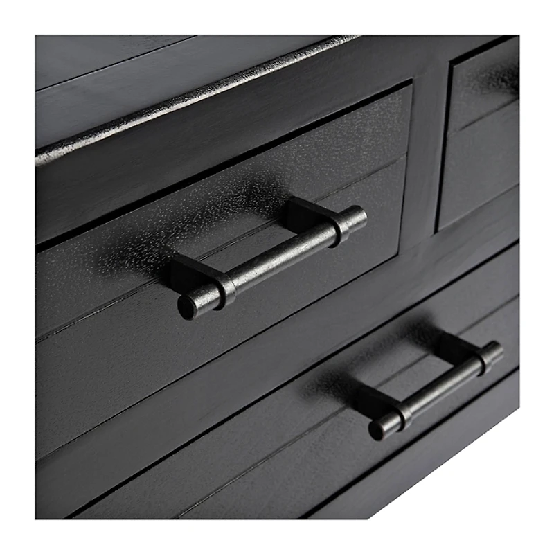 Wilbert 3-Drawer Black Console Table