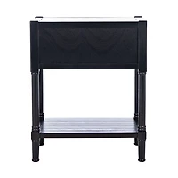 Wilbert 3-Drawer Black Console Table