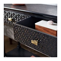 Onyx Raised Texture Diamond Console Table