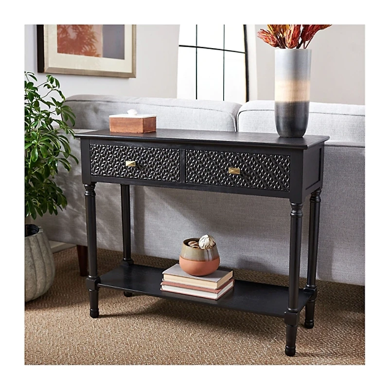 Onyx Raised Texture Diamond Console Table