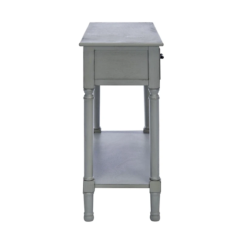 Distressed Gray Ronan 2-Drawer Console Table