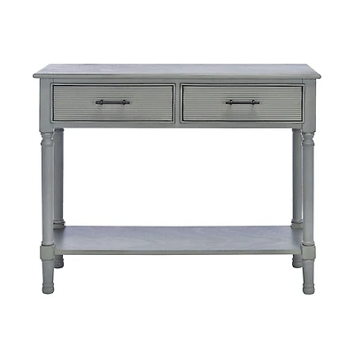 Distressed Gray Ronan 2-Drawer Console Table