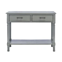 Distressed Gray Ronan 2-Drawer Console Table