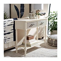 Distressed Natural Ronan 2-Drawer Console Table