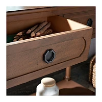 Modern Brown Carved Accent Console Table