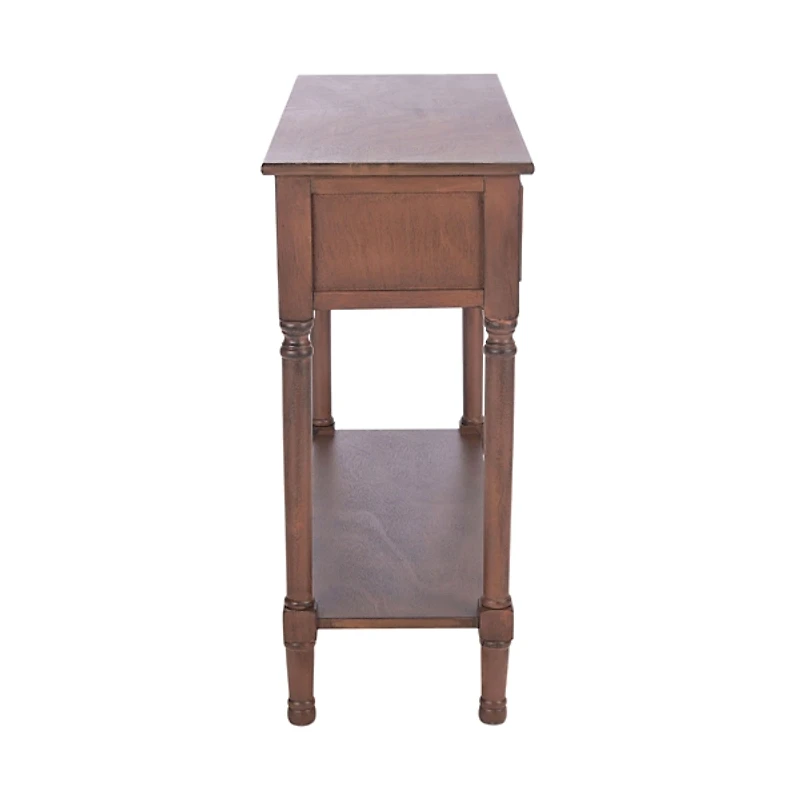 Modern Brown Carved Accent Console Table
