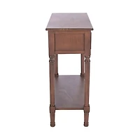 Modern Brown Carved Accent Console Table