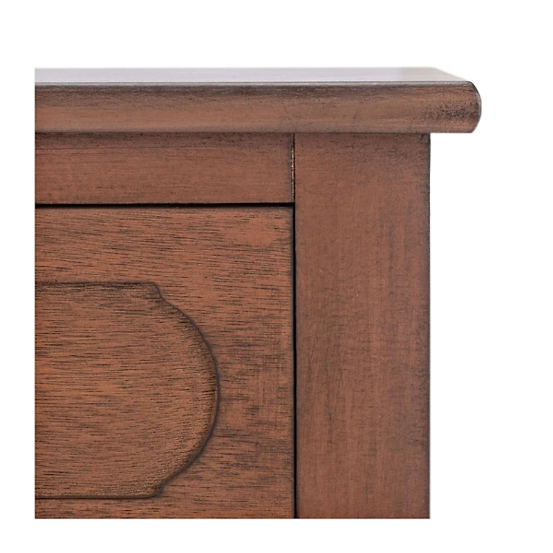 Modern Brown Carved Accent Console Table